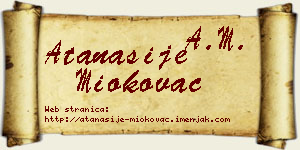Atanasije Miokovac vizit kartica